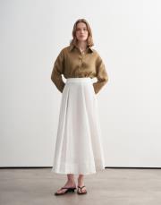 %100 keten gömlek açık camel 4