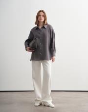 %100 keten gömlek toz leylak