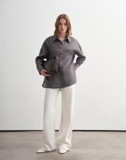 %100 keten gömlek toz leylak 2