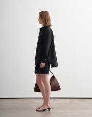 %100 keten gömlek siyah 3