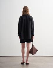 %100 keten gömlek siyah 4