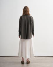 %100 keten gömlek açık haki 3