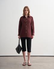 %100 keten gömlek bordo