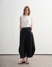 %100 keten şalvar form pantolon siyah 2