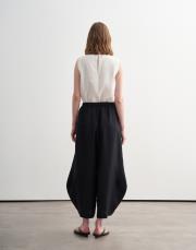 %100 keten şalvar form pantolon siyah 4