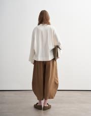 %100 keten şalvar form pantolon camel 3