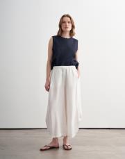 %100 keten şalvar form pantolon ekru