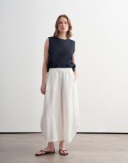 %100 keten şalvar form pantolon ekru 2