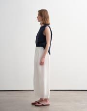 %100 keten şalvar form pantolon ekru 3