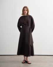 %100 keten kesik detaylı gömlek kahverengi 5