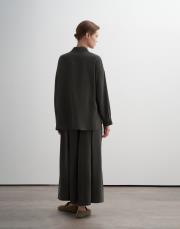 fermuarlı modal gömlek haki 3