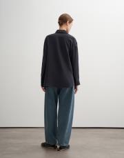 fermuarlı modal gömlek lacivert 3