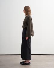 %100 keten culotte pantolon siyah 4