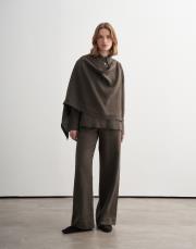 %100 keten pantolon haki