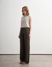 %100 keten pantolon haki 2