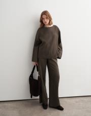 %100 keten pantolon haki 6