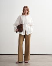 %100 keten pantolon açık camel 4