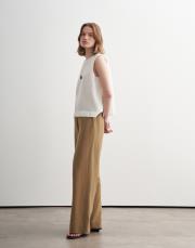 %100 keten pantolon camel 2