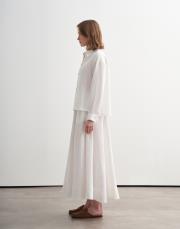 %100 keten kısa gömlek ekru 3