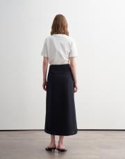 pileli ayarlanabilir çıtçıt detaylı etek lacivert 3