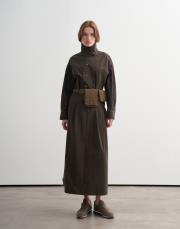 pileli ayarlanabilir çıtçıt detaylı etek haki 4