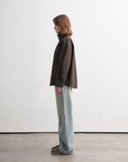 yüksek yaka çıtçıtlı gömlek ceket haki 2