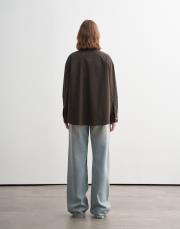 yüksek yaka çıtçıtlı gömlek ceket haki 3