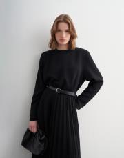 vatkalı viskoz bluz siyah 3