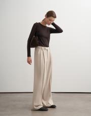 pileli dökümlü pantolon taş 2