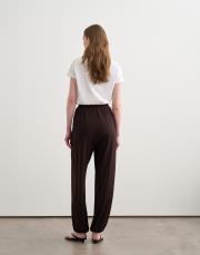 rayon dökümlü jogger pantolon kahverengi 3