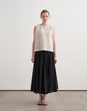 dökümlü lyocell etek siyah
