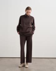 fermuarlı modal sweatshirt kahverengi 2