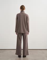 fermuarlı modal sweatshirt vizon 3