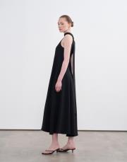 halter yaka detaylı elbise siyah 3