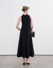 halter yaka detaylı elbise siyah 4