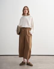 %100 keten şalvar form pantolon camel 2
