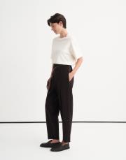 önden dikişli slouchy pantolon kahverengi 3