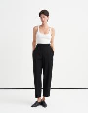 önden dikişli slouchy pantolon siyah 2