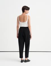 önden dikişli slouchy pantolon siyah 3
