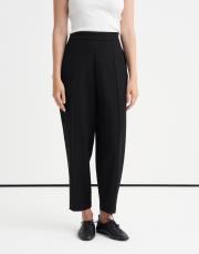 önden dikişli slouchy pantolon siyah 4