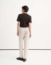 önden dikişli slouchy pantolon taş 3