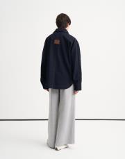 kontrast dikişli denim ceket lacivert 5