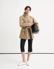 %100 koton cep detaylı parka camel 3