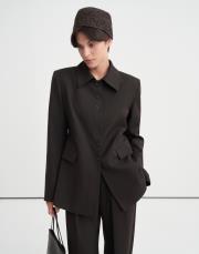 sık düğmeli blazer kahverengi 6