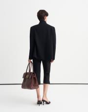 asimetrik kesim krep blazer siyah 3
