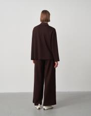 polo yaka pike sweatshirt kahverengi 3