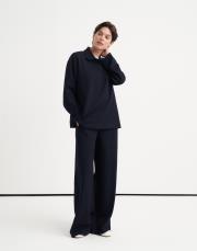 polo yaka pike sweatshirt lacivert 3