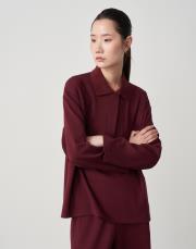 polo yaka pike sweatshirt bordo 4