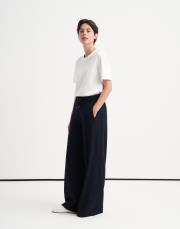 düz paça pike pantolon lacivert 2