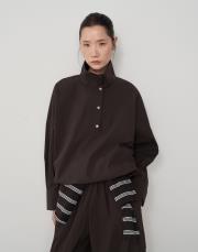 yüksek yaka gömlek sweatshirt kahverengi 4